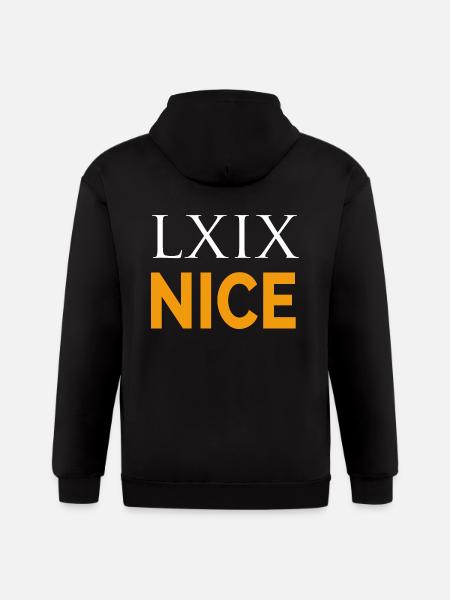 LXIX in latin - Gildan Heavy Blend Adult Zip Hoodie - black