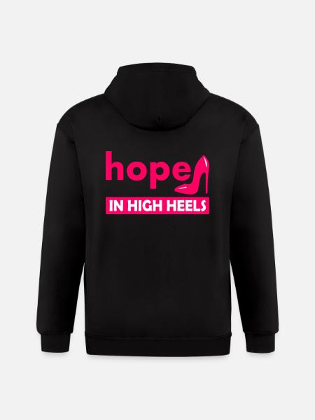 Hope In High Heels - Gildan Heavy Blend Adult Zip Hoodie - black