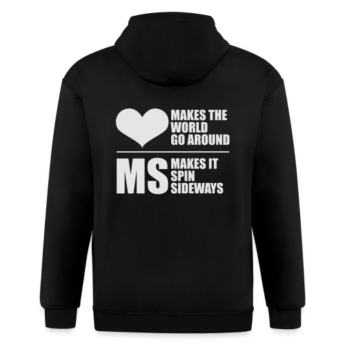 MS Makes the World spin - Men's Zip Hoodie