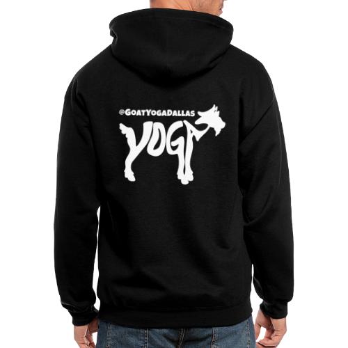 Goat Yoga Dallas White Logo - Men's Zip Hoodie