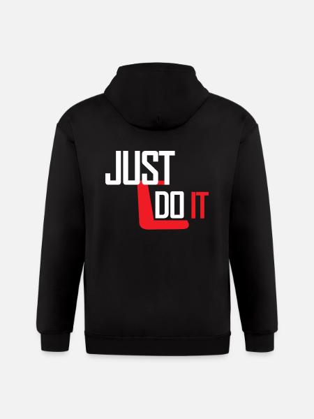 Just Do It - Gildan Heavy Blend Adult Zip Hoodie - black