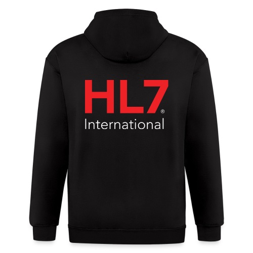 HL7 International Logo - Reverse - Men's Zip Hoodie