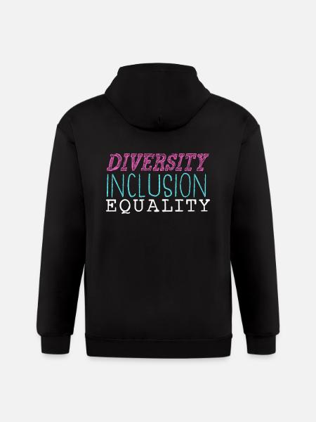 Diversity - Gildan Heavy Blend Adult Zip Hoodie - black