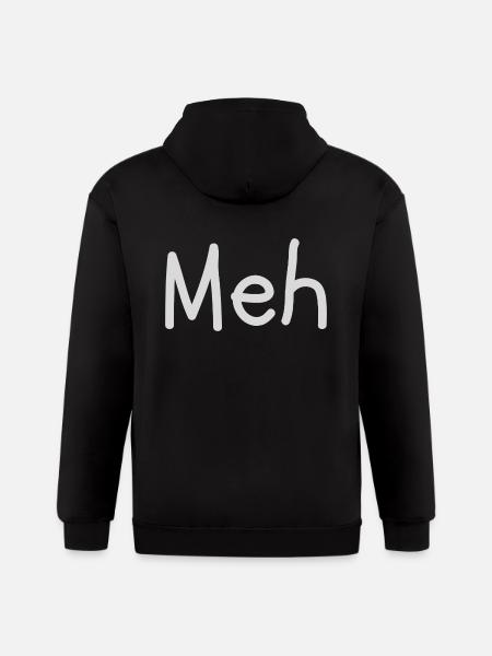 Meh dark funny - Gildan Heavy Blend Adult Zip Hoodie - black