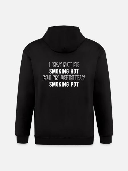 Smoking Pot - Gildan Heavy Blend Adult Zip Hoodie - black