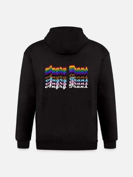 Angry Trans - Gildan Heavy Blend Adult Zip Hoodie - black
