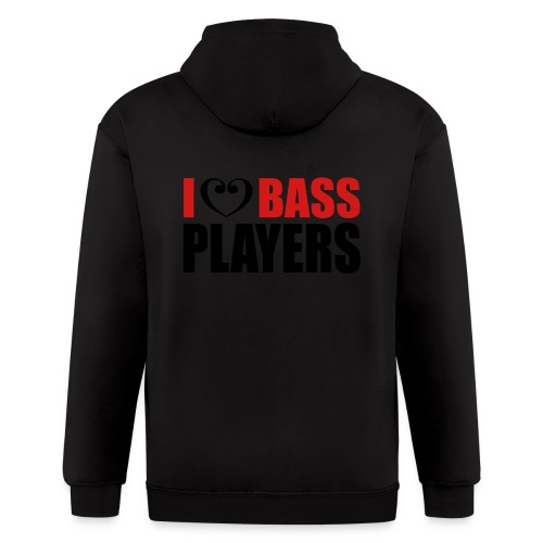 I Love Bass Players - Men's Zip Hoodie