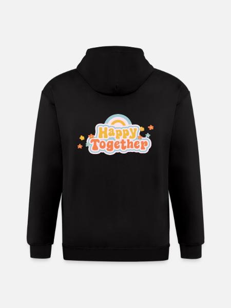 Happy Together - Gildan Heavy Blend Adult Zip Hoodie - black
