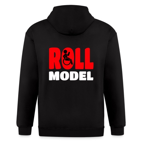This wheelchair user is also a roll model - Men's Zip Hoodie