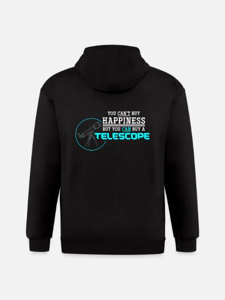 Telescope Astronomy - Gildan Heavy Blend Adult Zip Hoodie - black