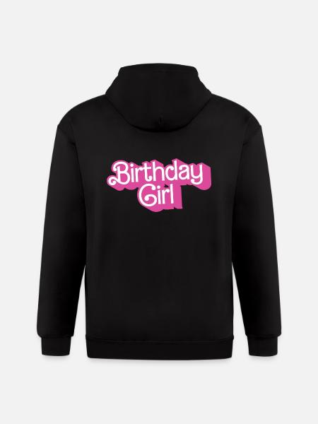 Birthday Girl Hot Pink - Gildan Heavy Blend Adult Zip Hoodie - black