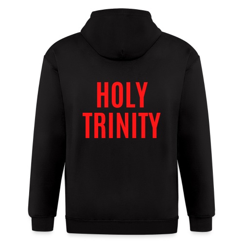Holy Trinity (in red letters) - Men's Zip Hoodie