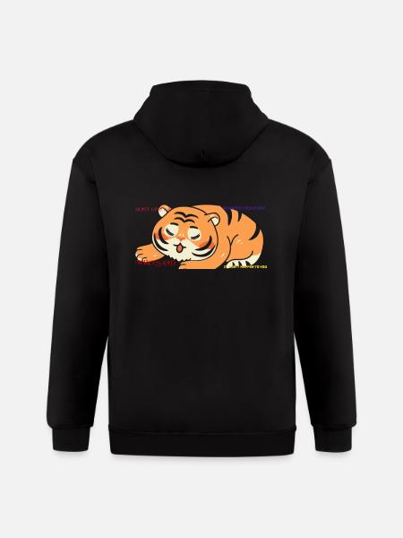 Tiger Advice - Gildan Heavy Blend Adult Zip Hoodie - black