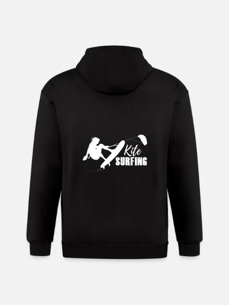 Kite Surfing - Gildan Heavy Blend Adult Zip Hoodie - black