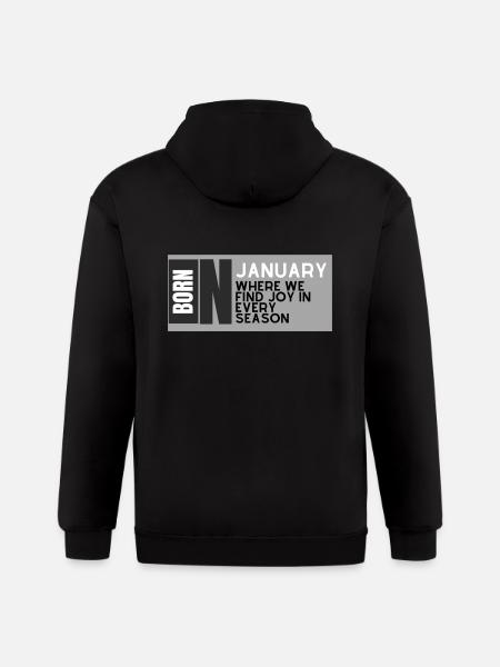 Joyful January - Gildan Heavy Blend Adult Zip Hoodie - black