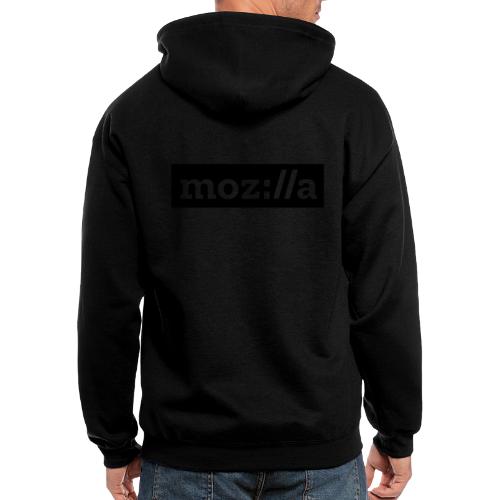 moz logo white - Men's Zip Hoodie