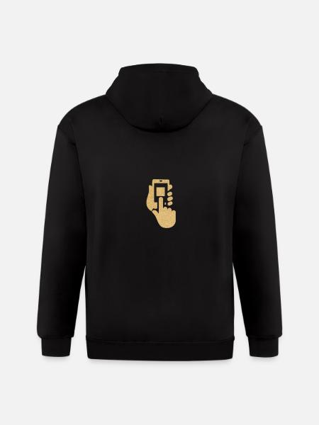 phone - Gildan Heavy Blend Adult Zip Hoodie - black