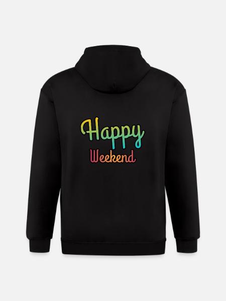 Happy weekend | Weekends - Gildan Heavy Blend Adult Zip Hoodie - black