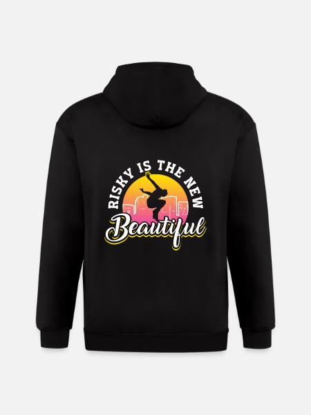 Parkour Freerunning Traceur - Gildan Heavy Blend Adult Zip Hoodie - black