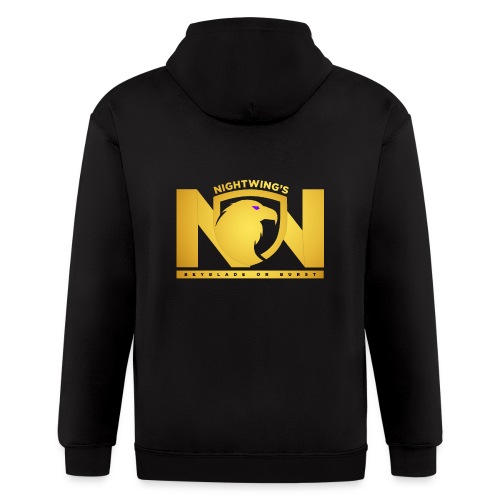 Nightwing All Gold Logo - Men's Zip Hoodie