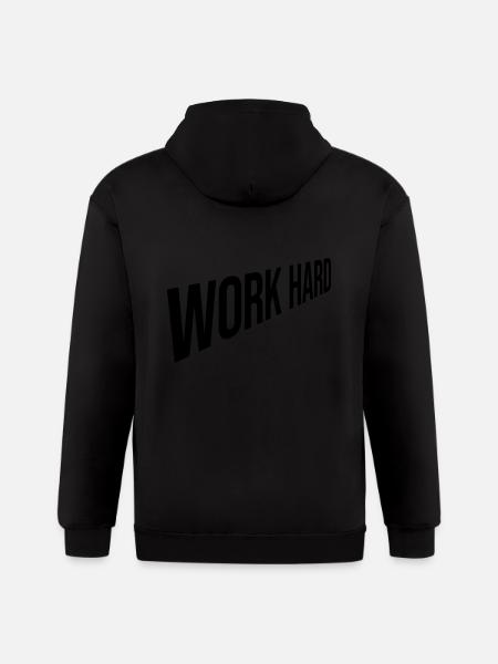 Design work hard - Gildan Heavy Blend Adult Zip Hoodie - black