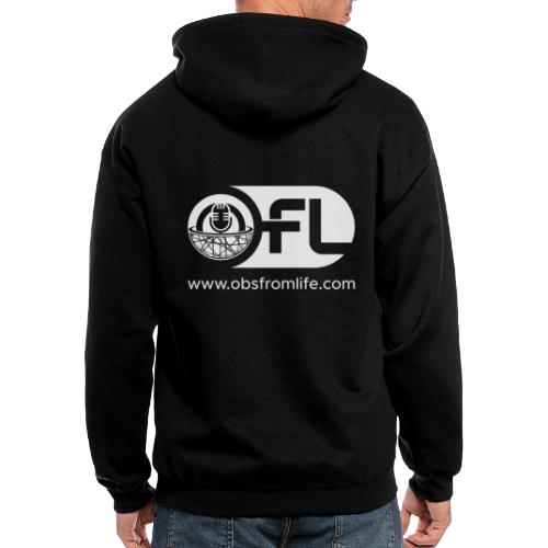 Observations from Life Logo with Web Address - Men's Zip Hoodie