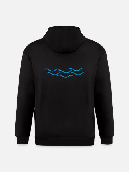 water - Gildan Heavy Blend Adult Zip Hoodie - black