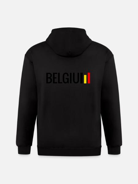Belgium - Gildan Heavy Blend Adult Zip Hoodie - black