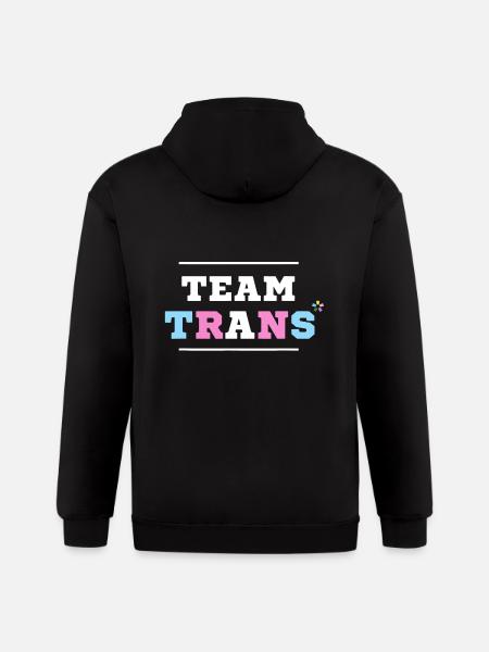 Team Trans - Gildan Heavy Blend Adult Zip Hoodie - black