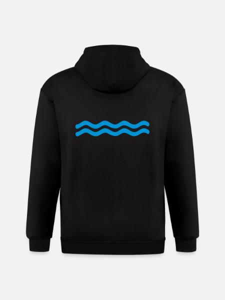 water - Gildan Heavy Blend Adult Zip Hoodie - black