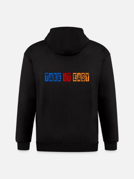 Take it Easy. - Gildan Heavy Blend Adult Zip Hoodie - black