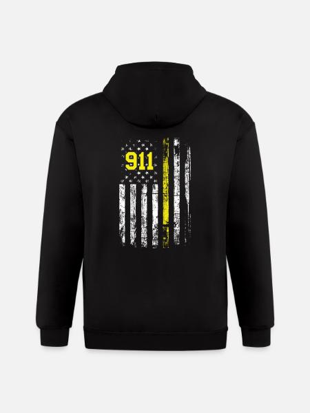 911 First USA - Gildan Heavy Blend Adult Zip Hoodie - black
