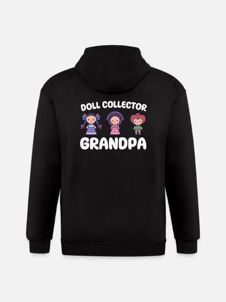 Doll Collector Grandpa - Gildan Heavy Blend Adult Zip Hoodie - black
