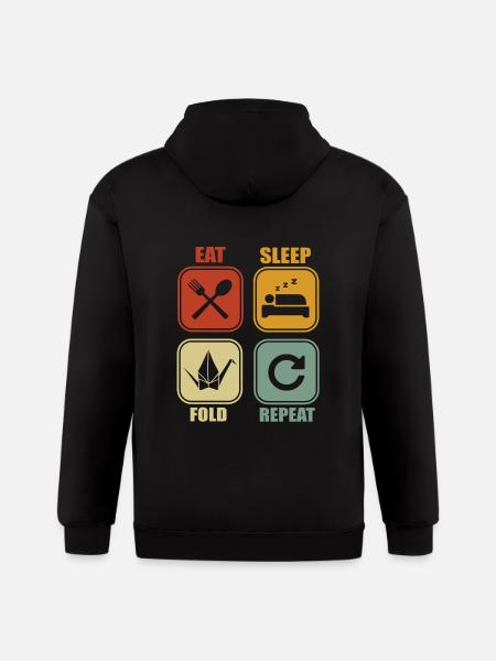 Origami Paper Fold - Gildan Heavy Blend Adult Zip Hoodie - black