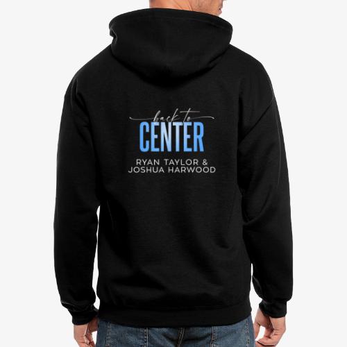 Back to Center Title White - Men's Zip Hoodie