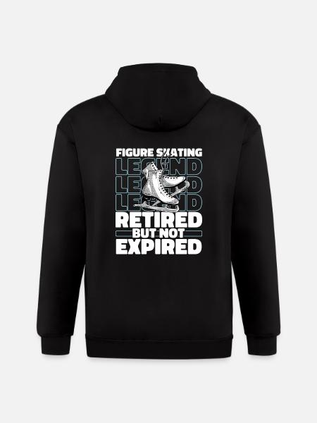 Figure Skating Retired - Gildan Heavy Blend Adult Zip Hoodie - black