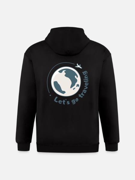 Lets go traveling - Gildan Heavy Blend Adult Zip Hoodie - black