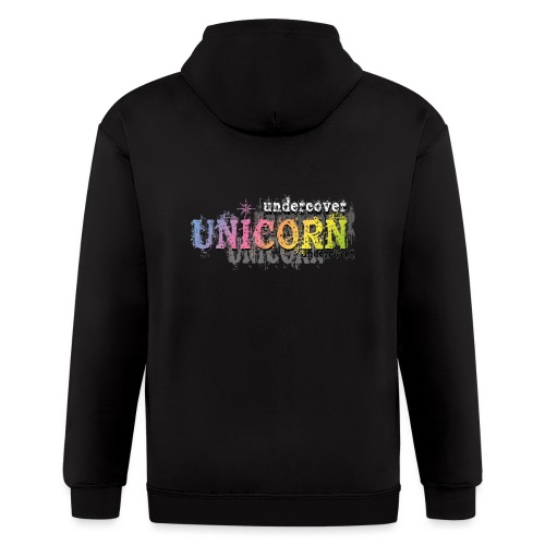 Undercover Unicorn - Men's Zip Hoodie