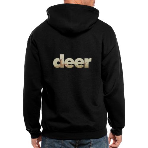 cute deer outfit big letters gift - Men's Zip Hoodie