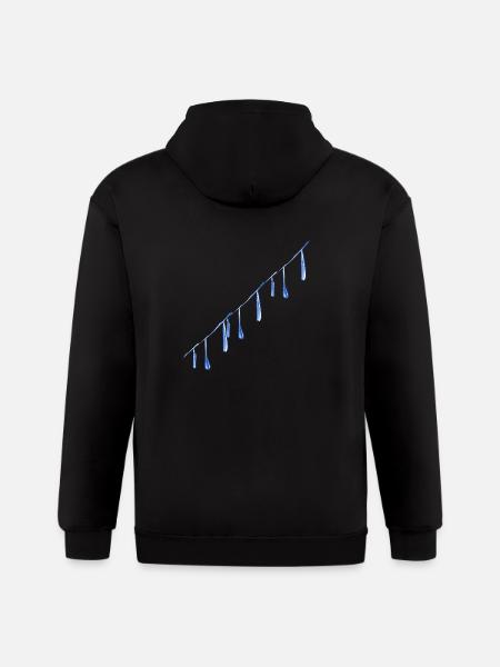 water drop line water - Gildan Heavy Blend Adult Zip Hoodie - black