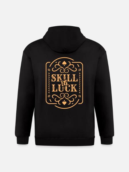 Skill & Luck - Gildan Heavy Blend Adult Zip Hoodie - black