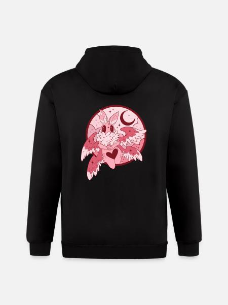 Rosy Maple Mothman - Gildan Heavy Blend Adult Zip Hoodie - black