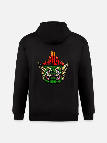 Yak Giant - Gildan Heavy Blend Adult Zip Hoodie - black