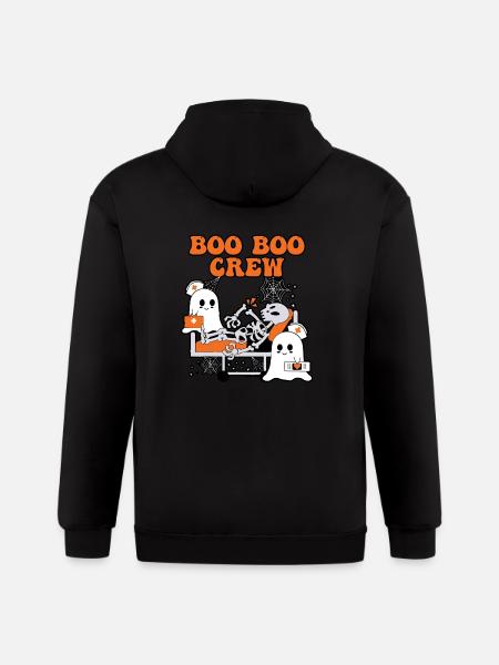 BOO BOO CREW - Gildan Heavy Blend Adult Zip Hoodie - black
