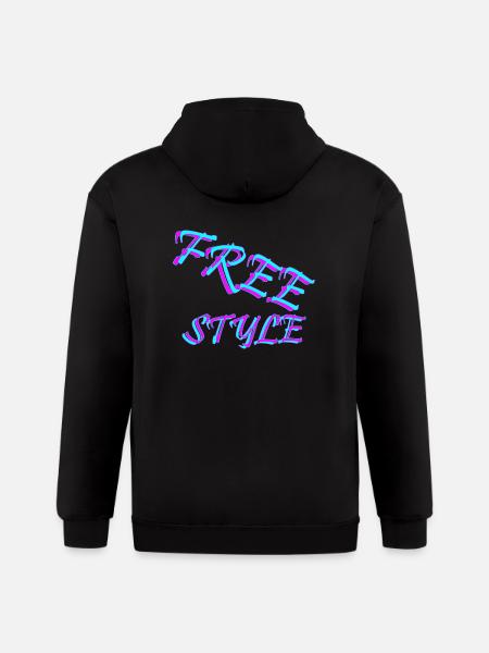 “FREE STYLE” – CHIC T-SHIRTS - Gildan Heavy Blend Adult Zip Hoodie - black