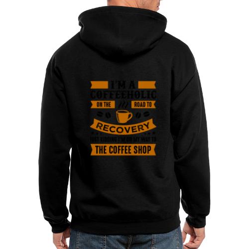 Am a coffee holic on the road to recovery 5262184 - Men's Zip Hoodie
