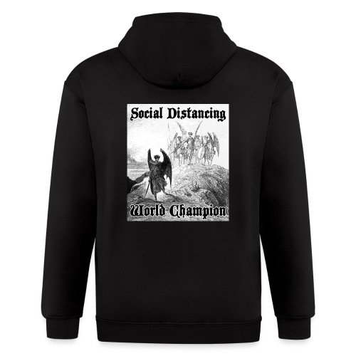 Social Distancing World Champion - Men's Zip Hoodie