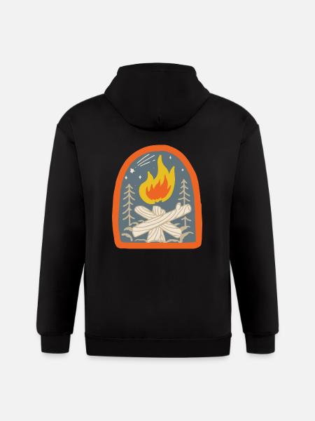 Bonfire - Gildan Heavy Blend Adult Zip Hoodie - black