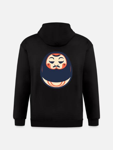 Daruma Doll - Gildan Heavy Blend Adult Zip Hoodie - black