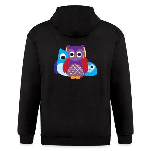Cute Owls Eyes - Men's Zip Hoodie